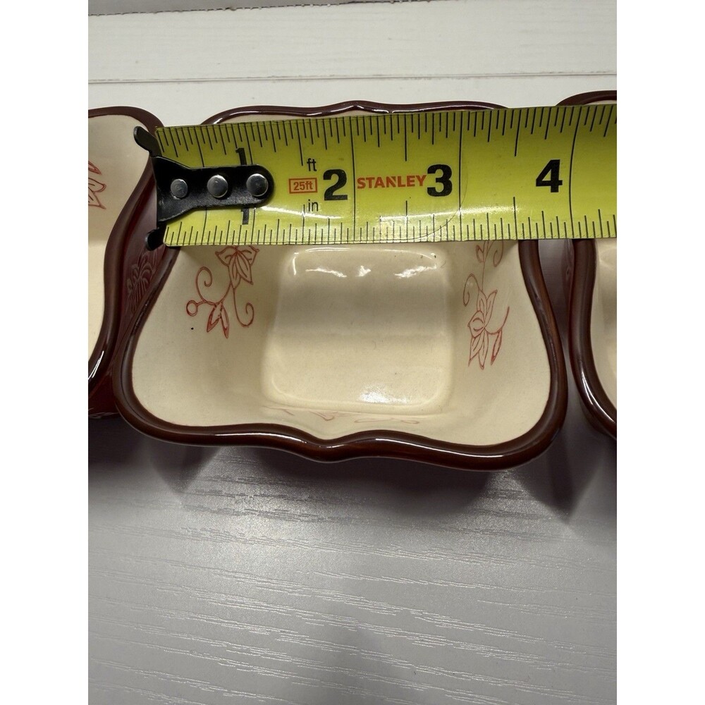 Temp-rations By Tara Floral Lace Red Set Of 3 Square Ramekin 6oz PPP-SQ-769731 - Picture 10 of 14